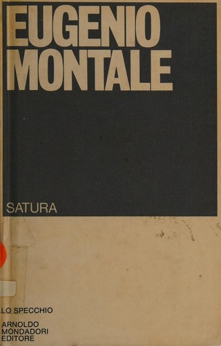Copertina di "Satura" di Eugenio Montale