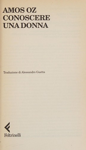 Copertina di "Conoscere una donna" di Amos Oz