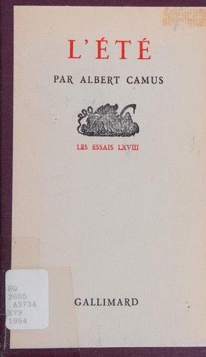 Copertina di "L'estate" di Albert Camus