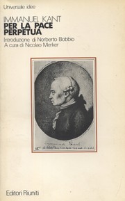 Copertina di "Per la pace perpetua" di Immanuel Kant