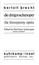 Copertina di "L'opera da tre soldi" di Bertolt Brecht