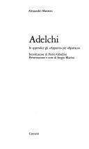 Copertina di "Adelchi" di Alessandro Manzoni