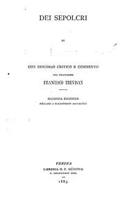 Copertina di "Dei Sepolcri" di Ugo Foscolo