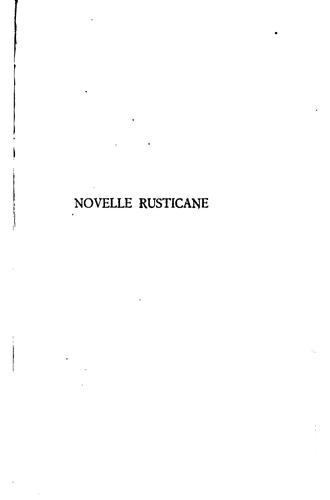 Copertina di "Novelle rusticane" di Giovanni Verga