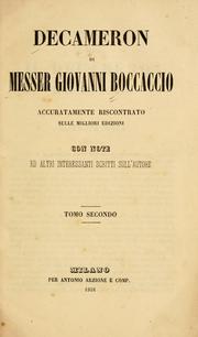 Copertina di "Decameron" di Giovanni Boccaccio