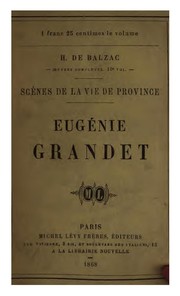 Copertina di "Eugénie Grandet" di Honoré de Balzac