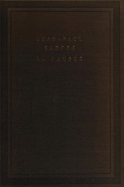 Copertina di "La Nausea" di Jean-Paul Sartre